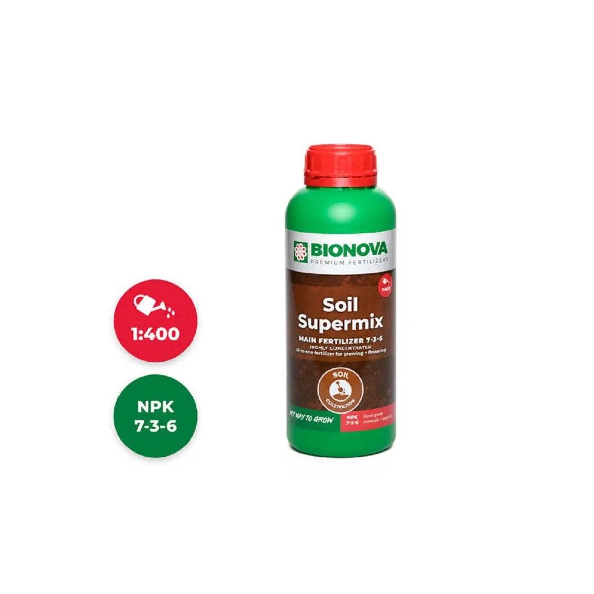 Engrais pour plantes à fruits Bionova soil Supermix 1 litre