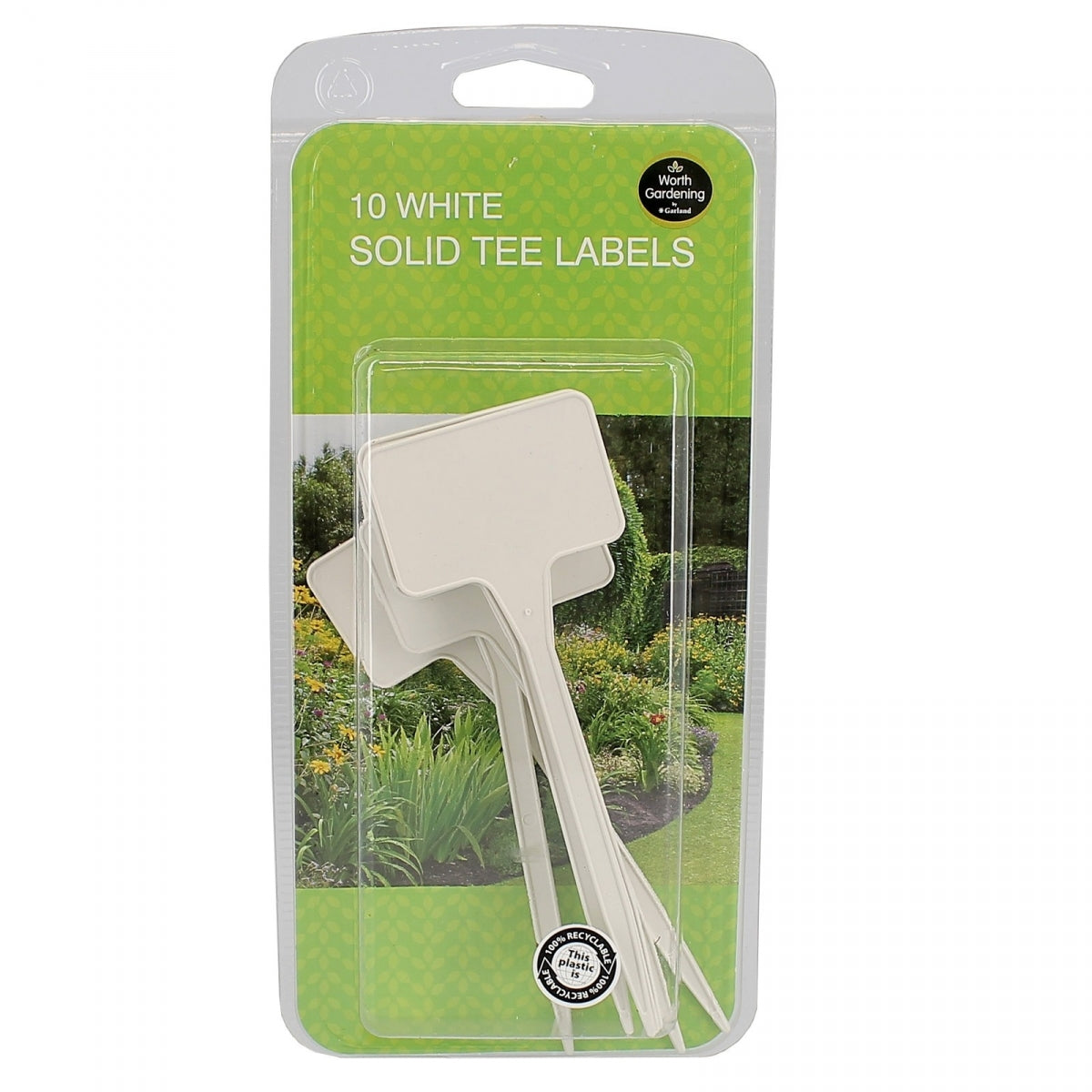Solid Plastic White Labels -10Pcs