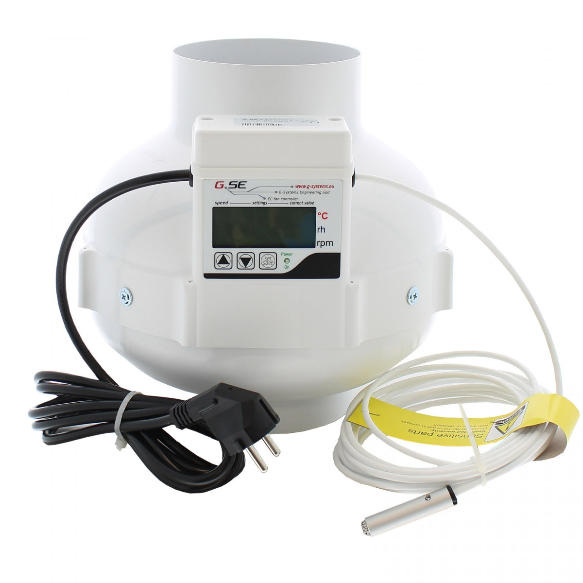 Extracteur d'air EC silencieux GSE 125mm avec thermostat et variateur