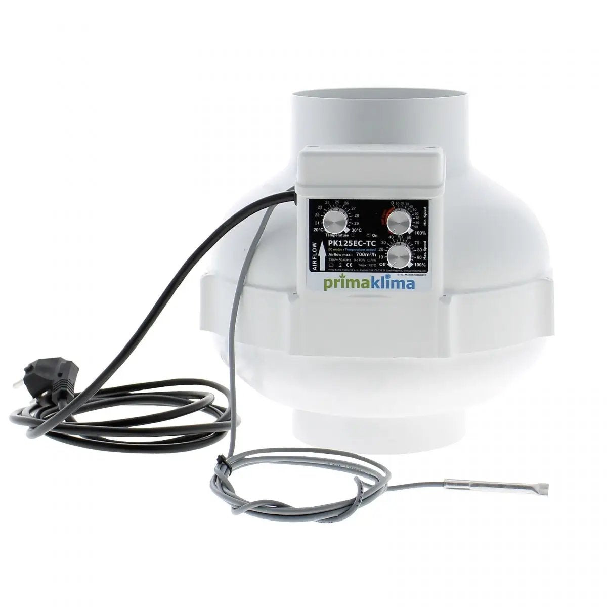 Extracteur d'air silencieux Prima Klima PK125EC-TC 700m3/h