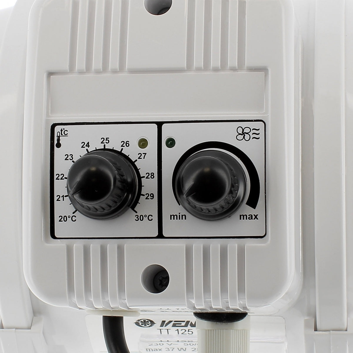 Extracteur d'air Vents TT 125 UN avec thermostat pour culture indoor