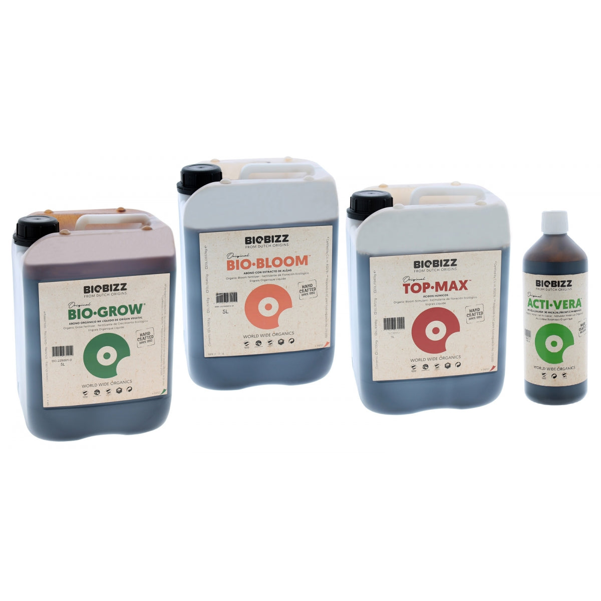 Le kit d'engrais Biobizz en bidon de 5 litres