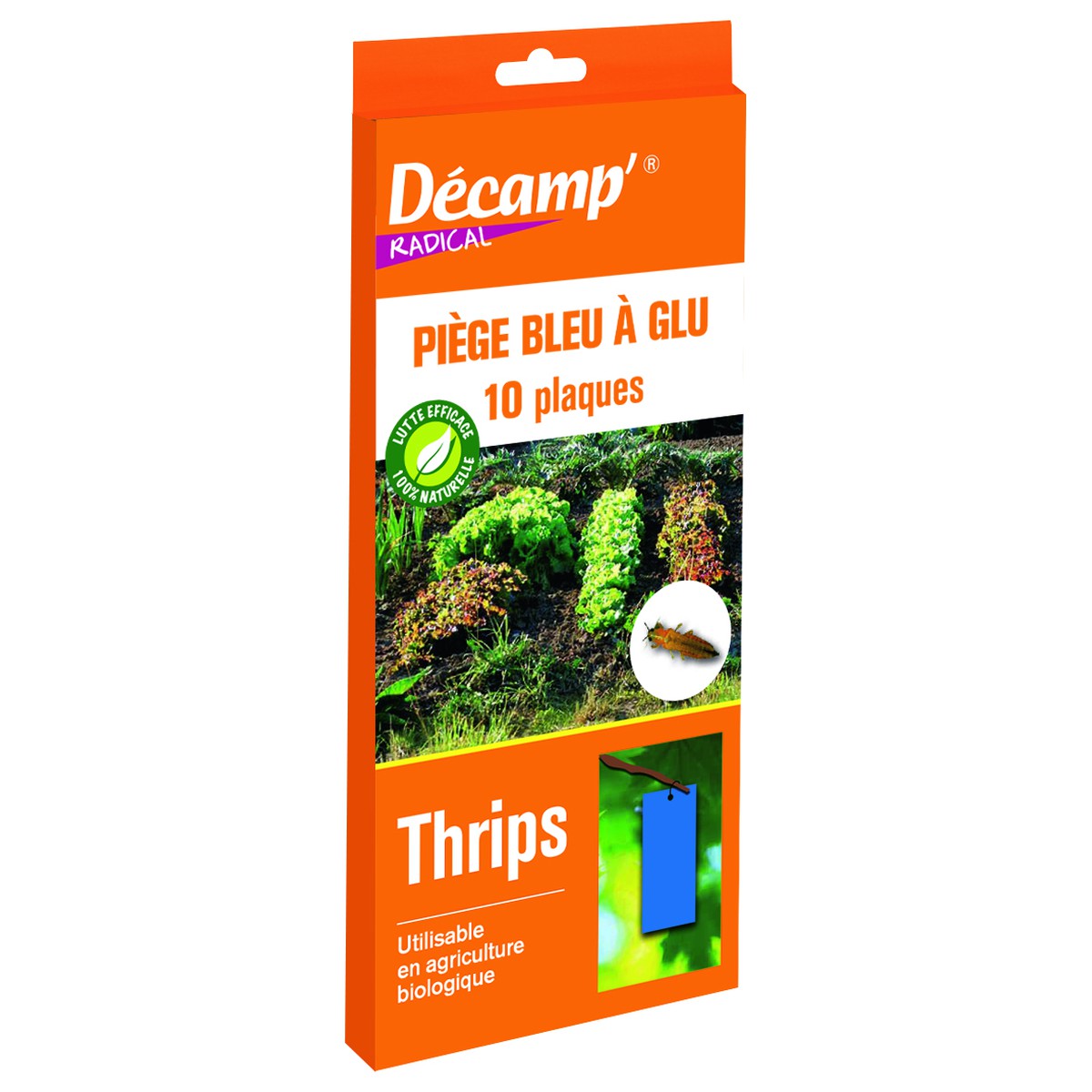 Piege à glue anti thrips bleu de la marque décamp radical