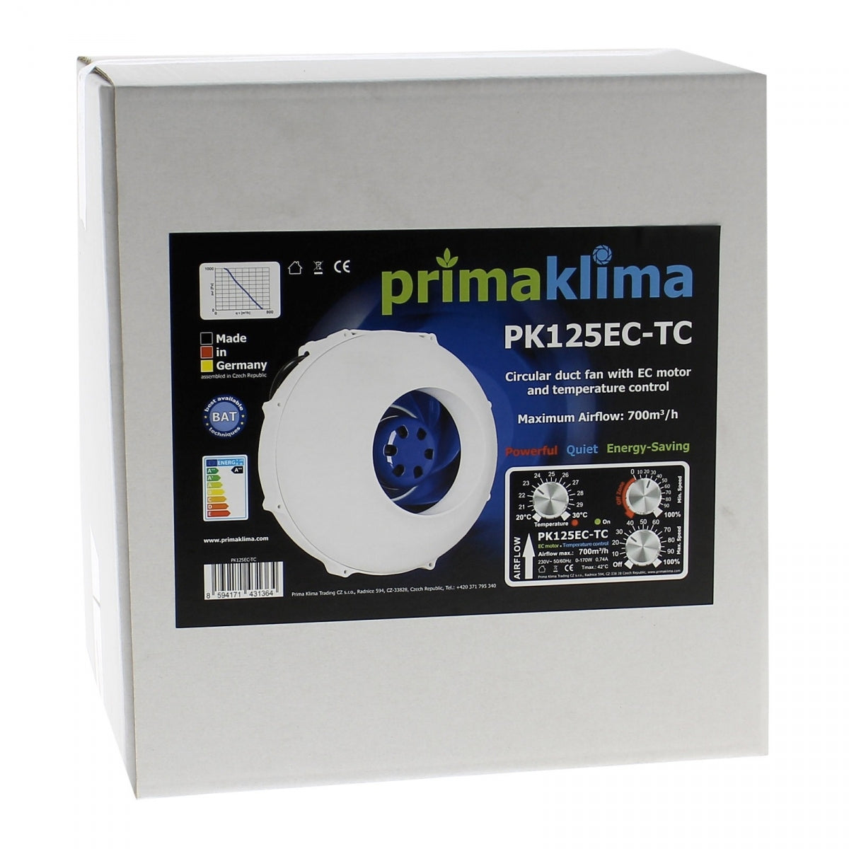 Extracteur d'air Prima Klima PK125EC-TC