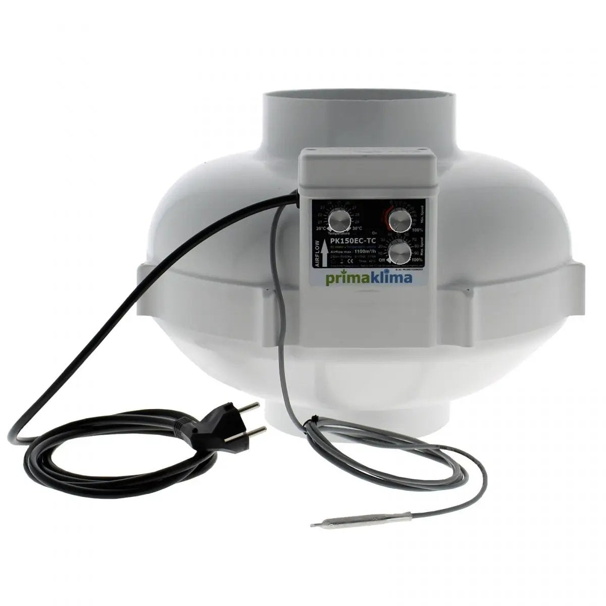 Extracteur d'air silencieux Prima Klima PK150EC-TC 1100m3/h