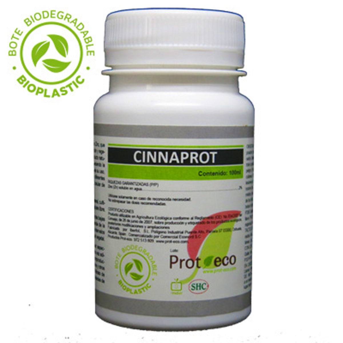 Flacon de Cinnaprot 30ml Pro-Eco, insecticide naturel anti acariens et araignées rouges, idéal contre l’oïdium. Bouteille biodégradable éco-responsable.