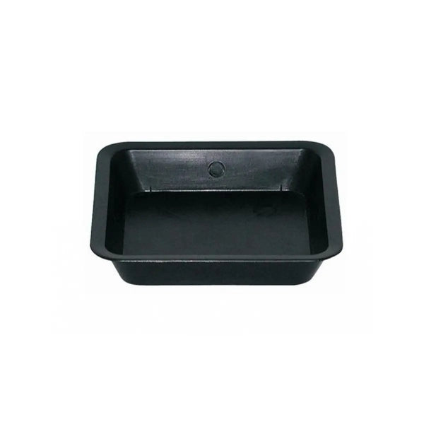 Soucoupe carrée 14x14cm pour pots de jardinage de 0,25 à 3 litres, en plastique résistant, idéale pour un bon drainage.