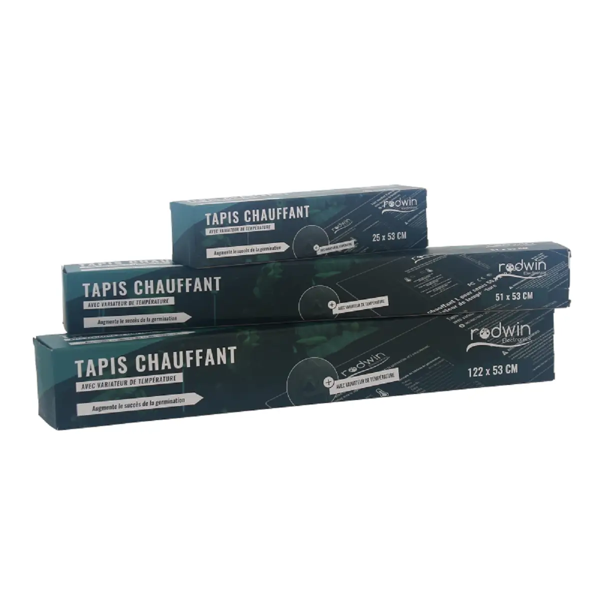 Tapis chauffant Rodwin pour boutures et semis - 122x53cm