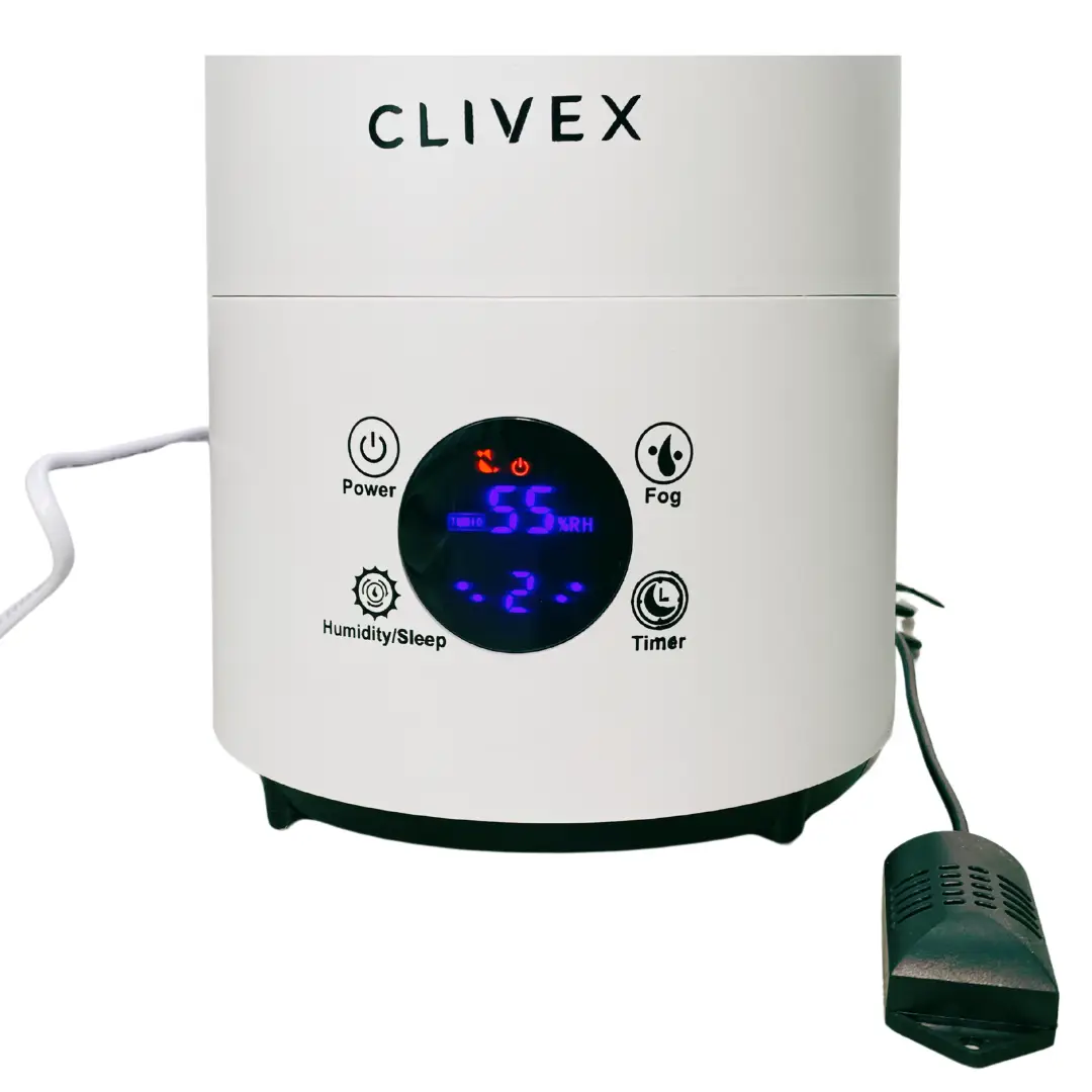 Clivex Dream Cloud 6L – Humidificateur silencieux avec écran LED, sonde externe et commandes tactiles pour contrôle précis de l'humidité
