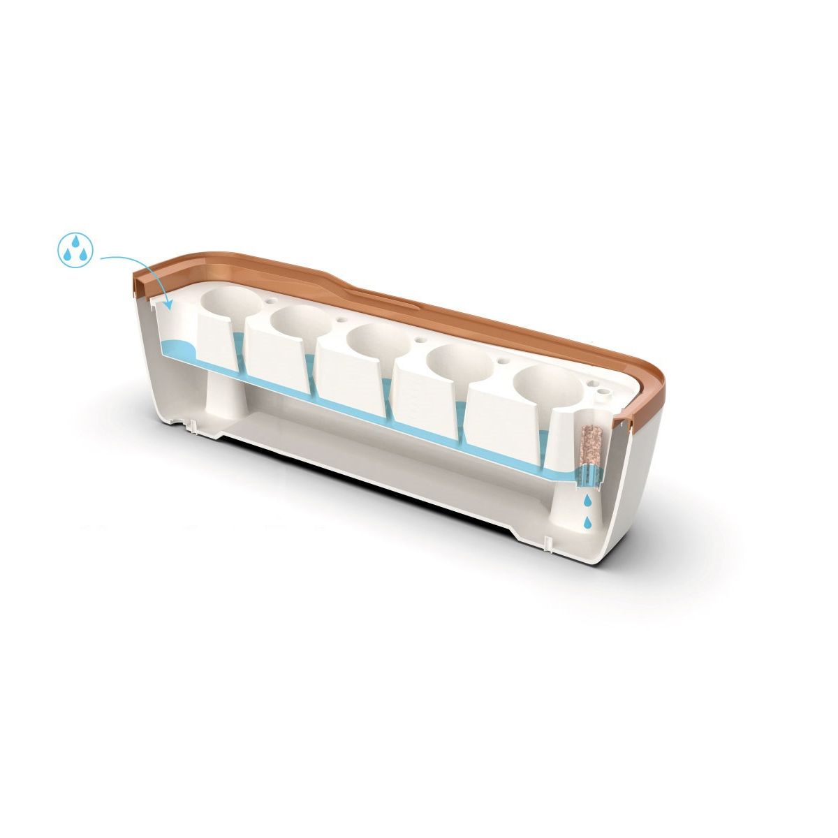 Mini estufa BoQube LED 5W - antracite verde - 41x17x23cm