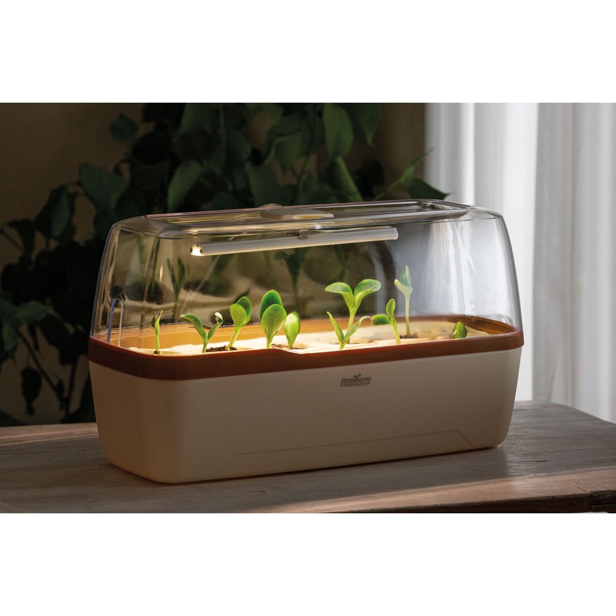 Mini kasvihuone BoQube LED 5W - 41x17x23cm - kuparikermanvärinen