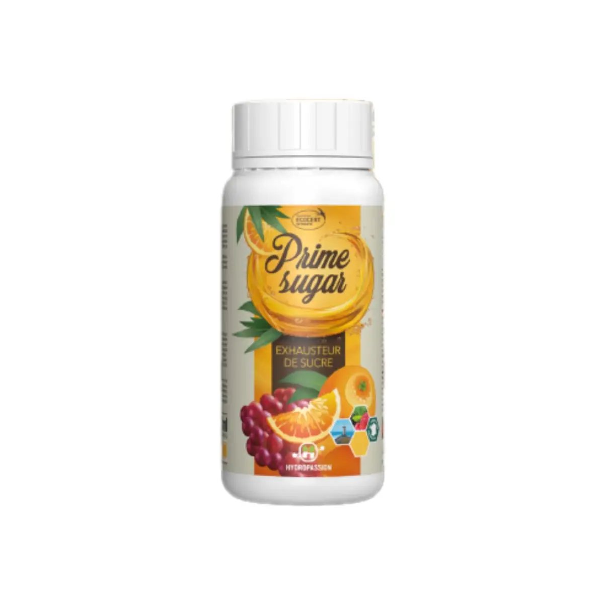 Bouteille de 250ml Hydropassion PRIME SUGAR, un stimulateur naturel de croissance et arômes.