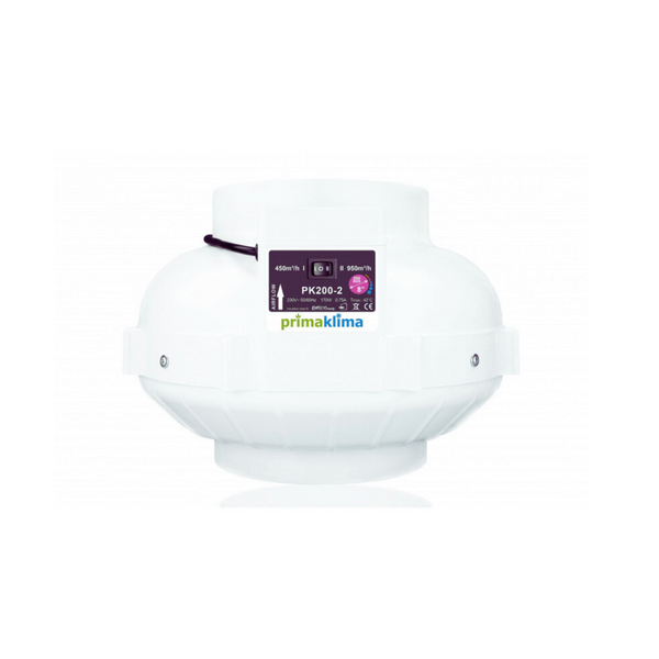 Extracteur d'air Prima Klima PK200-2 vitesses et 200mm de diamètre