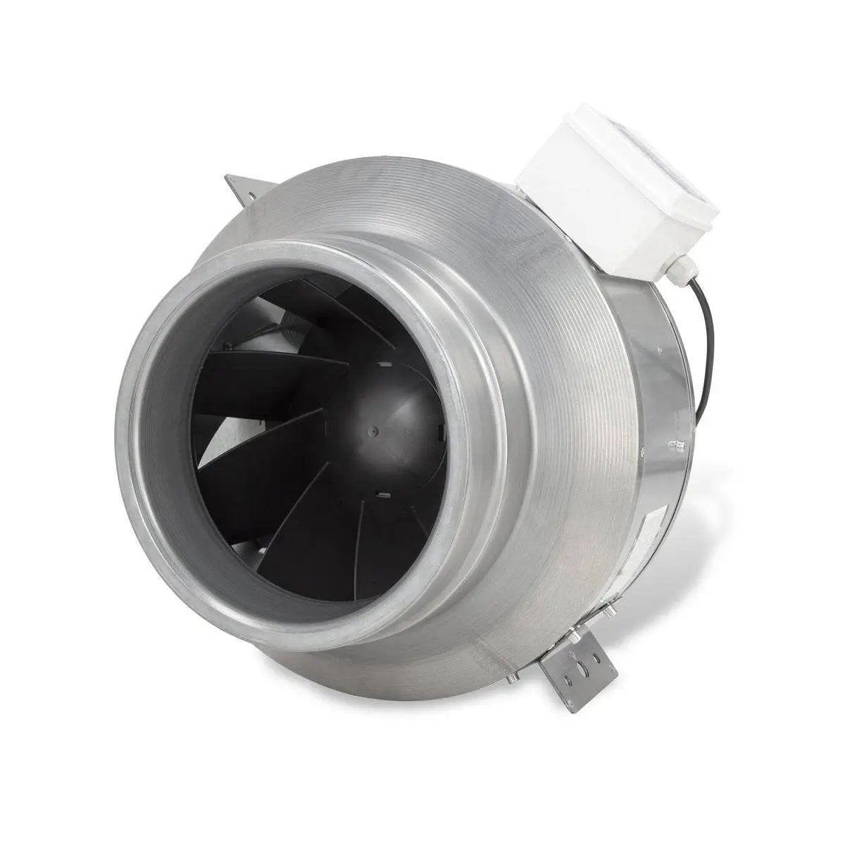 Extracteur d'air Prima Klima PK 355/400mm vue intérieure des pales, ventilateur haute performance 470W pour systèmes HVAC et serres indoor.