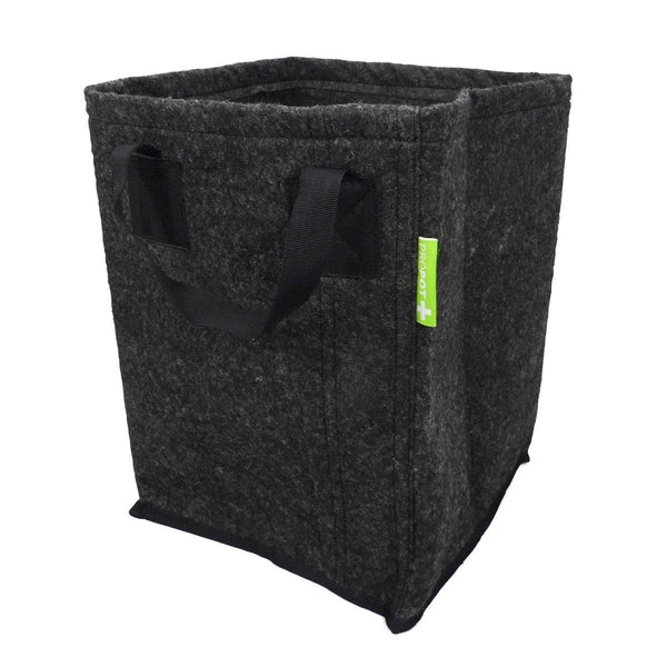 Pot géotextile Garden HighPro PROPOT 30L noir avec poignées solides, idéal pour la culture en intérieur ou extérieur, format carré 30x30x33cm.