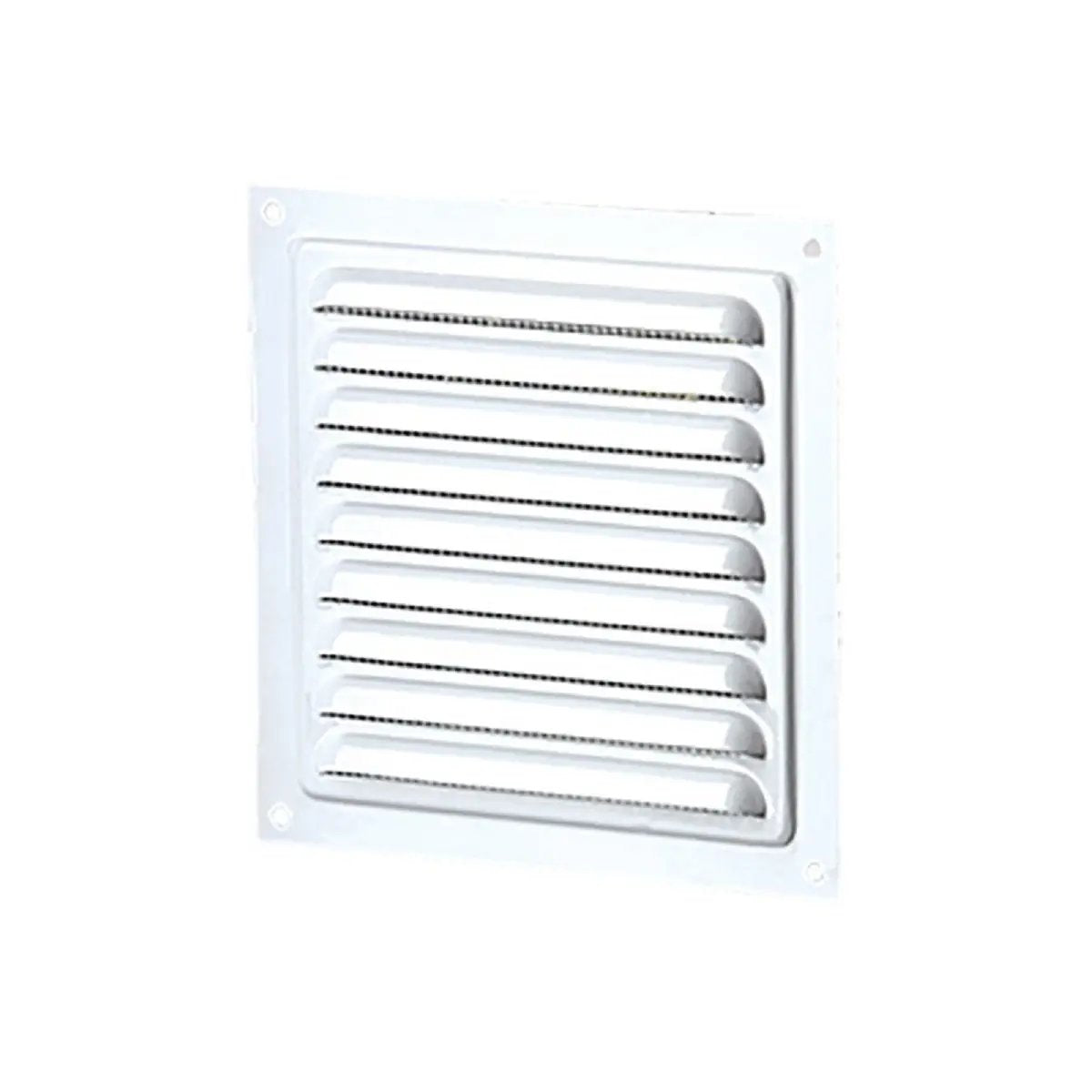 Grille de ventilation carrée en acier blanc 150x150mm