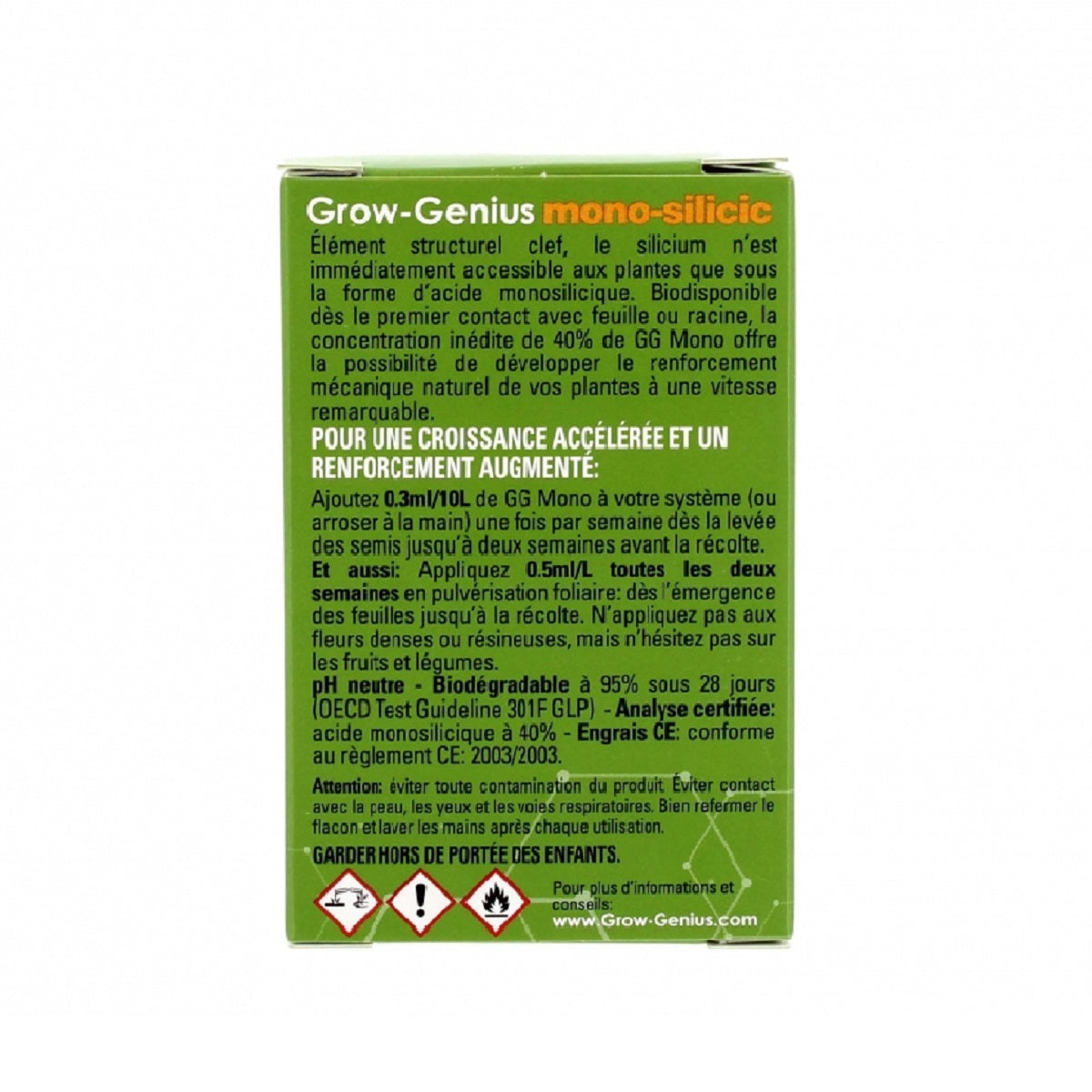 Engrais au silicium Grow Genius Mono-Silicic 40% 10ml