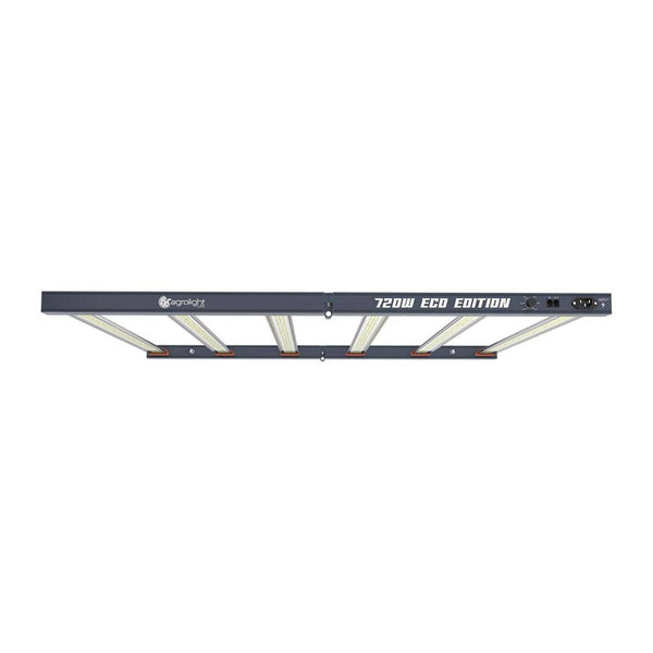 Lampe LED AGROLIGHT Eco Édition 720W vue de dessous, idéale pour la culture indoor avec spectre complet et faible consommation énergétique.