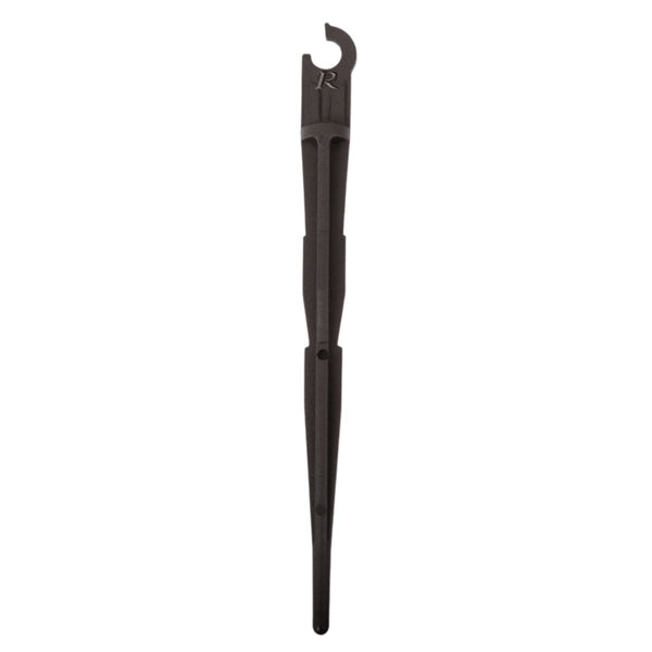 Piquet goutteur Ribimex pour tuyaux goutte-à-goutte 4-6mm, conçu pour une fixation stable en irrigation de jardin ou serre. Compatible micro irrigation.