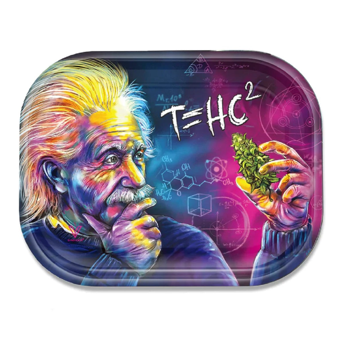 Plateau à rouler Einstein T=HC2, 18x14cm, design coloré