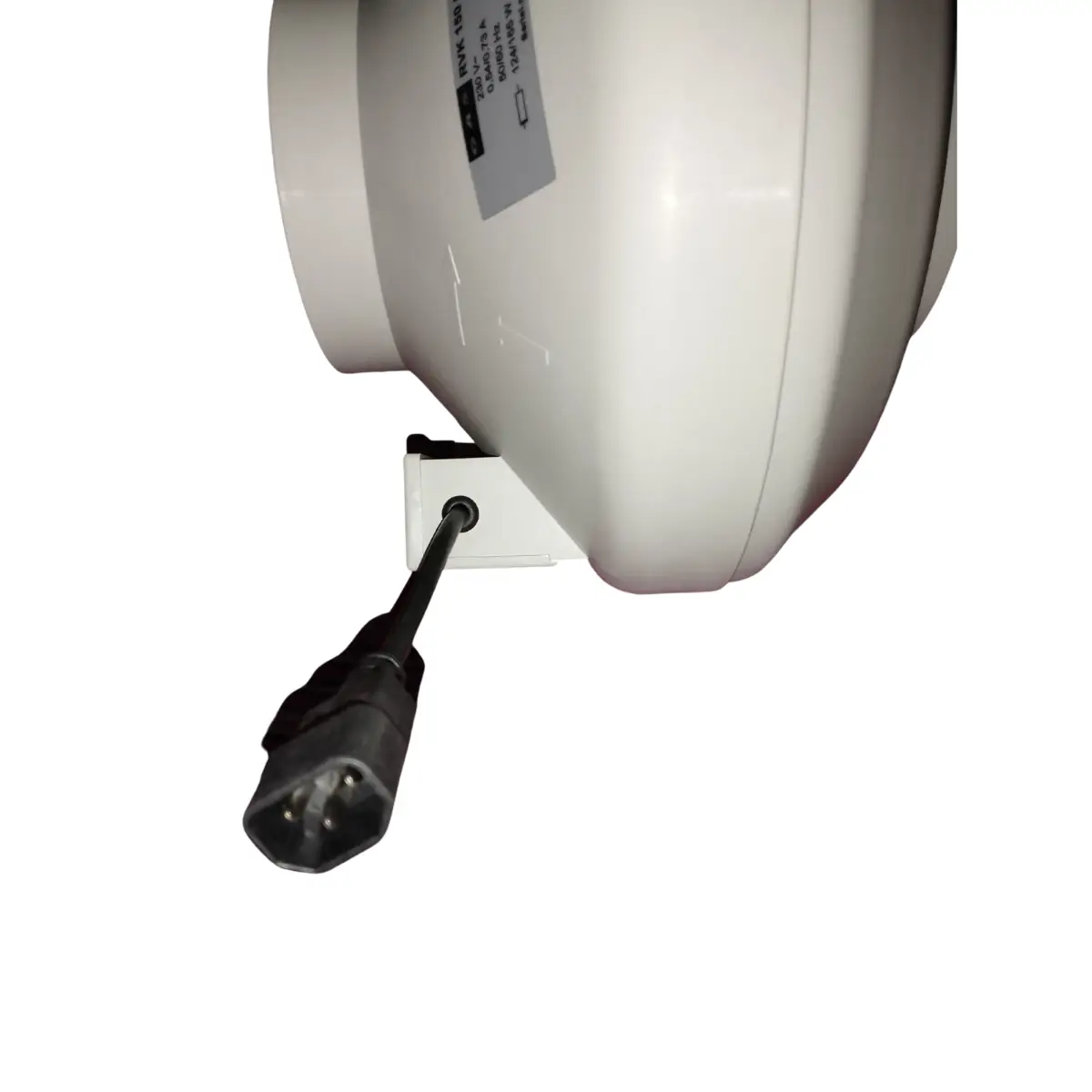 Ventilateur de conduit RVK 125 L1 avec fiche IEC mâle