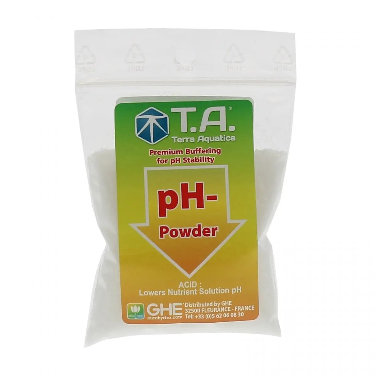 Réducteur de Ph en poudre Terra Aquatica Dry Ph Down 25 grammes