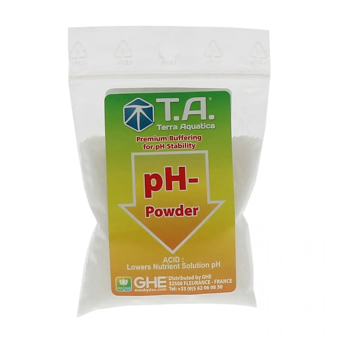 Terra Aquatica Dry Ph Down 25g pour solution nutritive