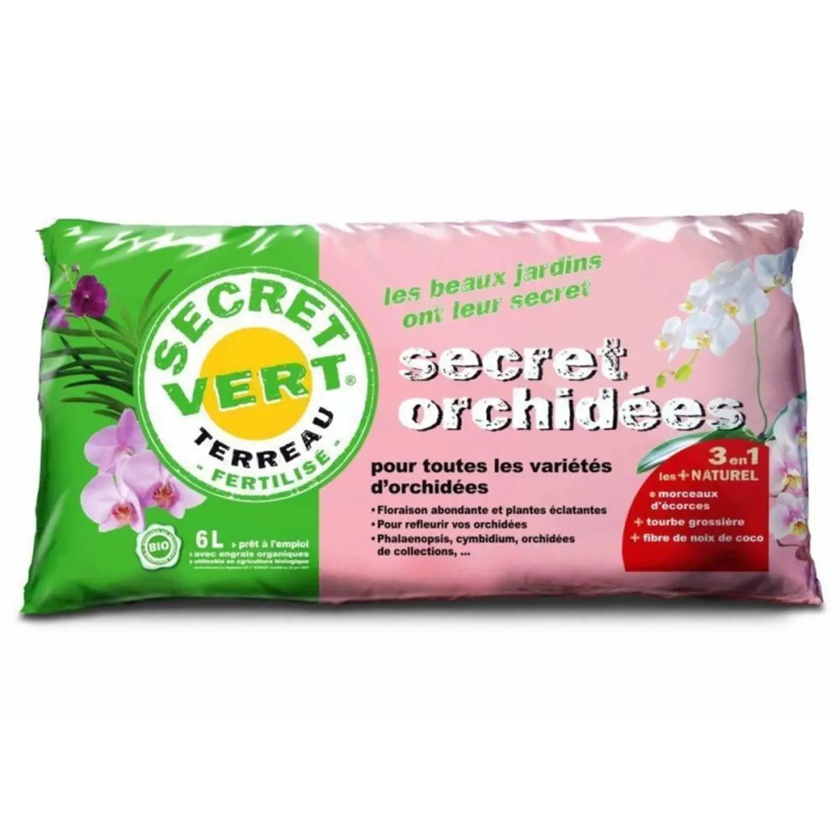 Un sac de terreau de 6 litres pour orchidées