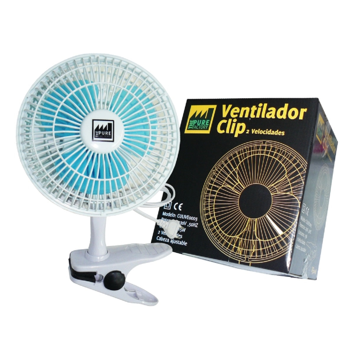 Ventilateur à pince pour culture indoor Pure Factory 15cm - 13W