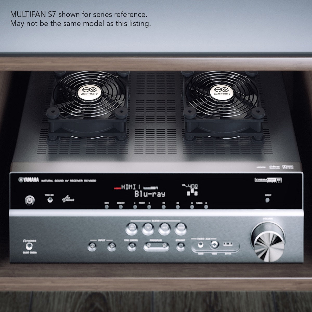 Ventilateur Multifan S7 sur récepteur audio