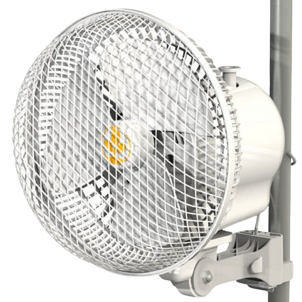 Ventilateur Secret Jardin Monkey Fan fixé sur une barre de culture.
