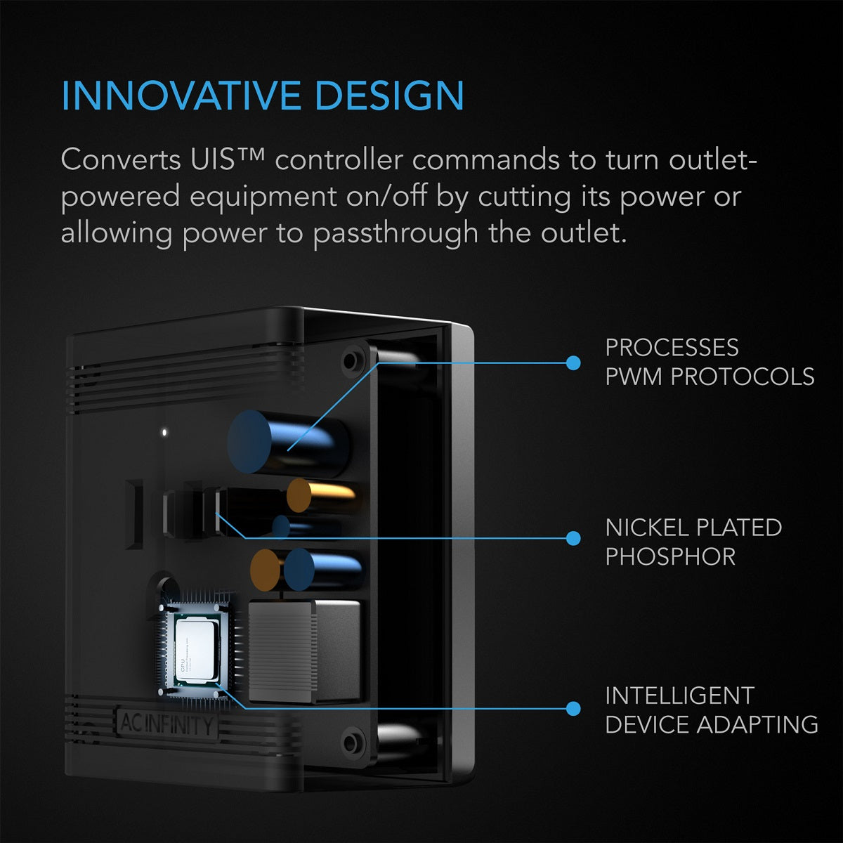 Prise adaptateur UIS AC Infinity pour la connexion avec des appareils de marques différentes