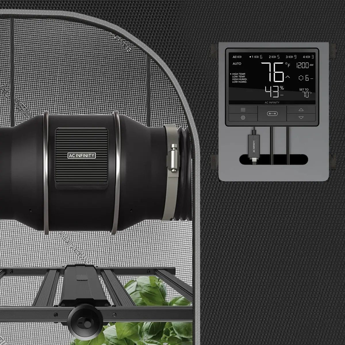 Adaptateur AC Infinity pour lampes de culture indoor avec dimmer 0-10 volts
