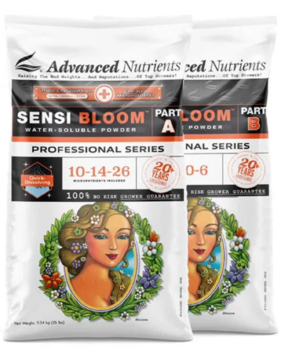 Engrais professionnel Advanced Nutrients Sensi Bloom Water Soluble Powder A&B