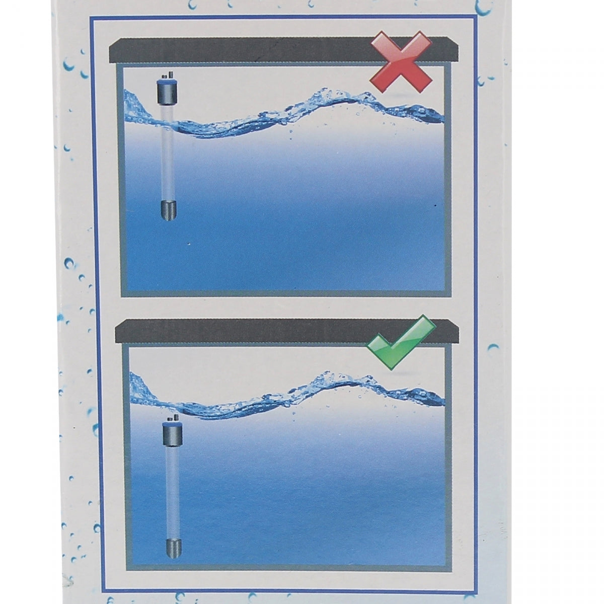 Chauffage submersible pour cuves d'arrosage et aquarium