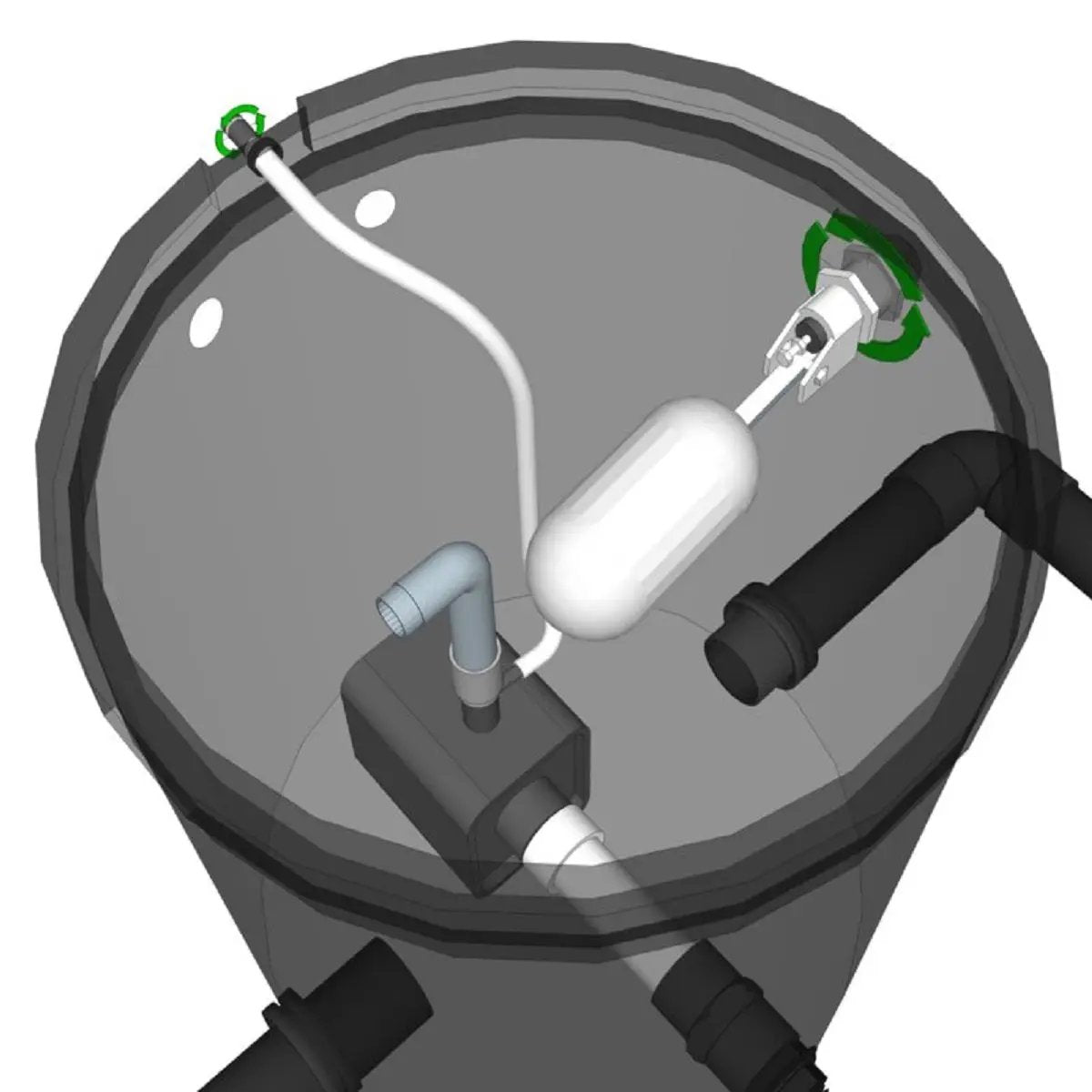 Valve flottante d'arrêt pour le niveau d'eau