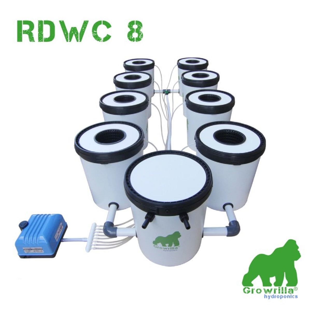 Système de culture hydroponique Growrilla RDWC 8