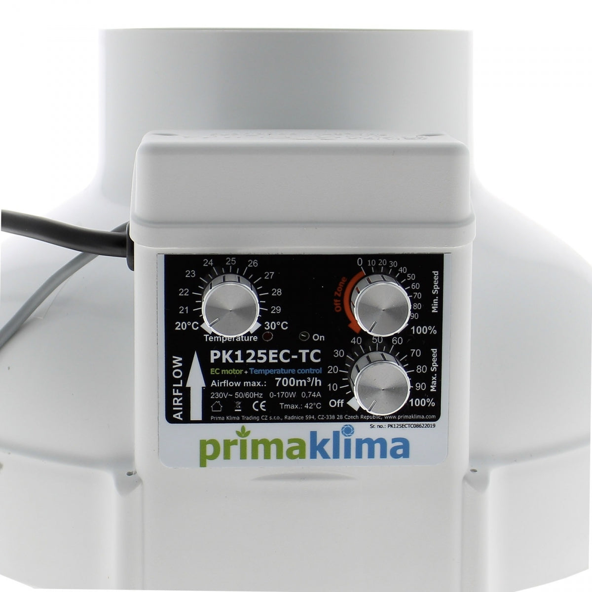 Extracteur d'air Prima Klima PK125EC-TC