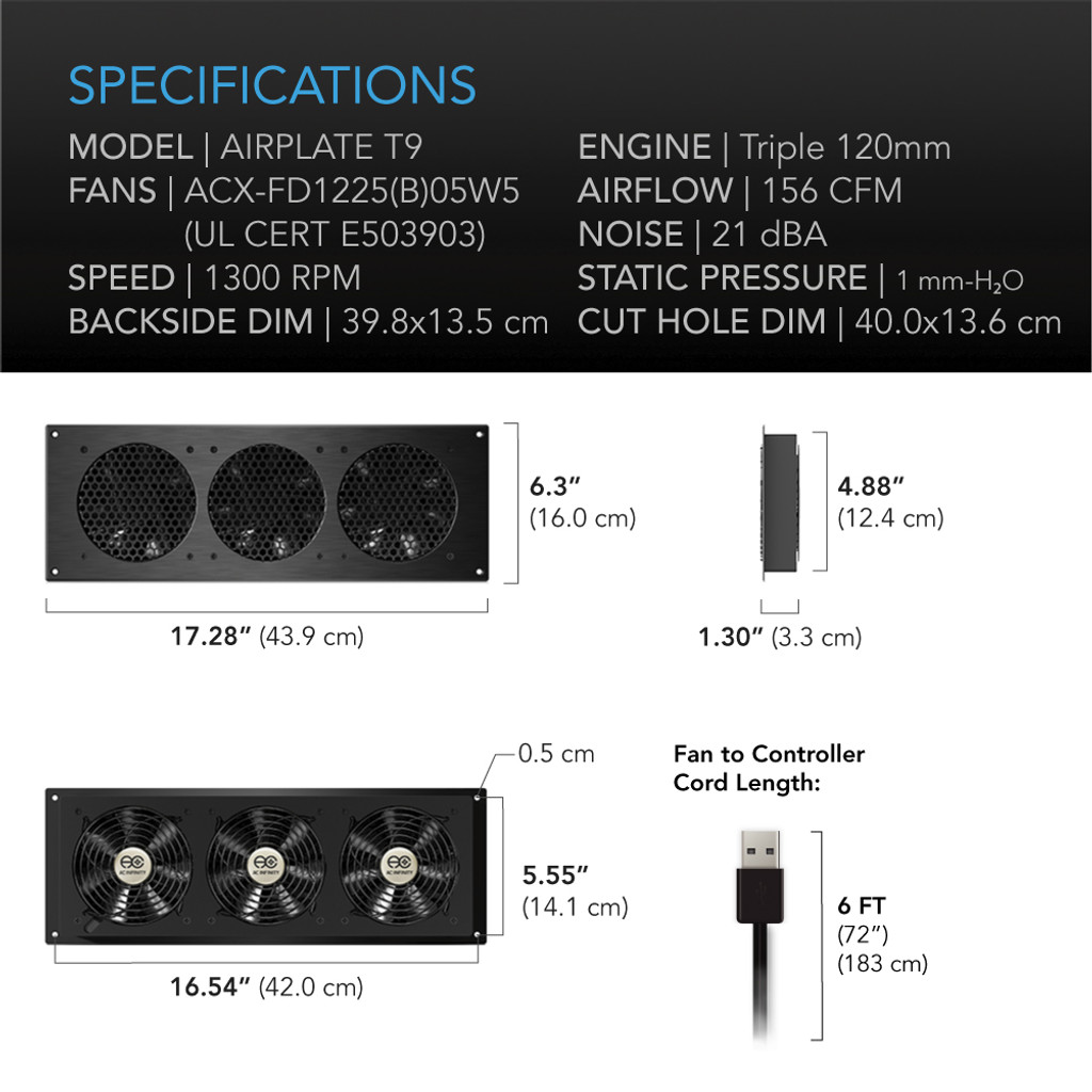 Système de ventilation AC Infinity Airplate T9