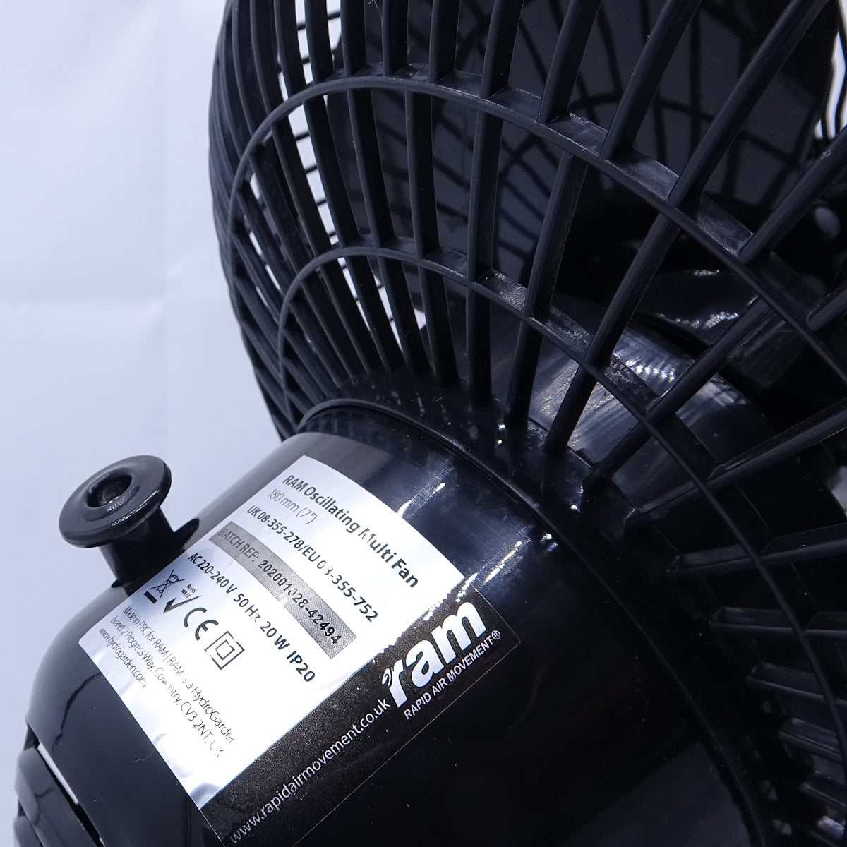 RAM - Ventilateur à pince oscillant - 18cm